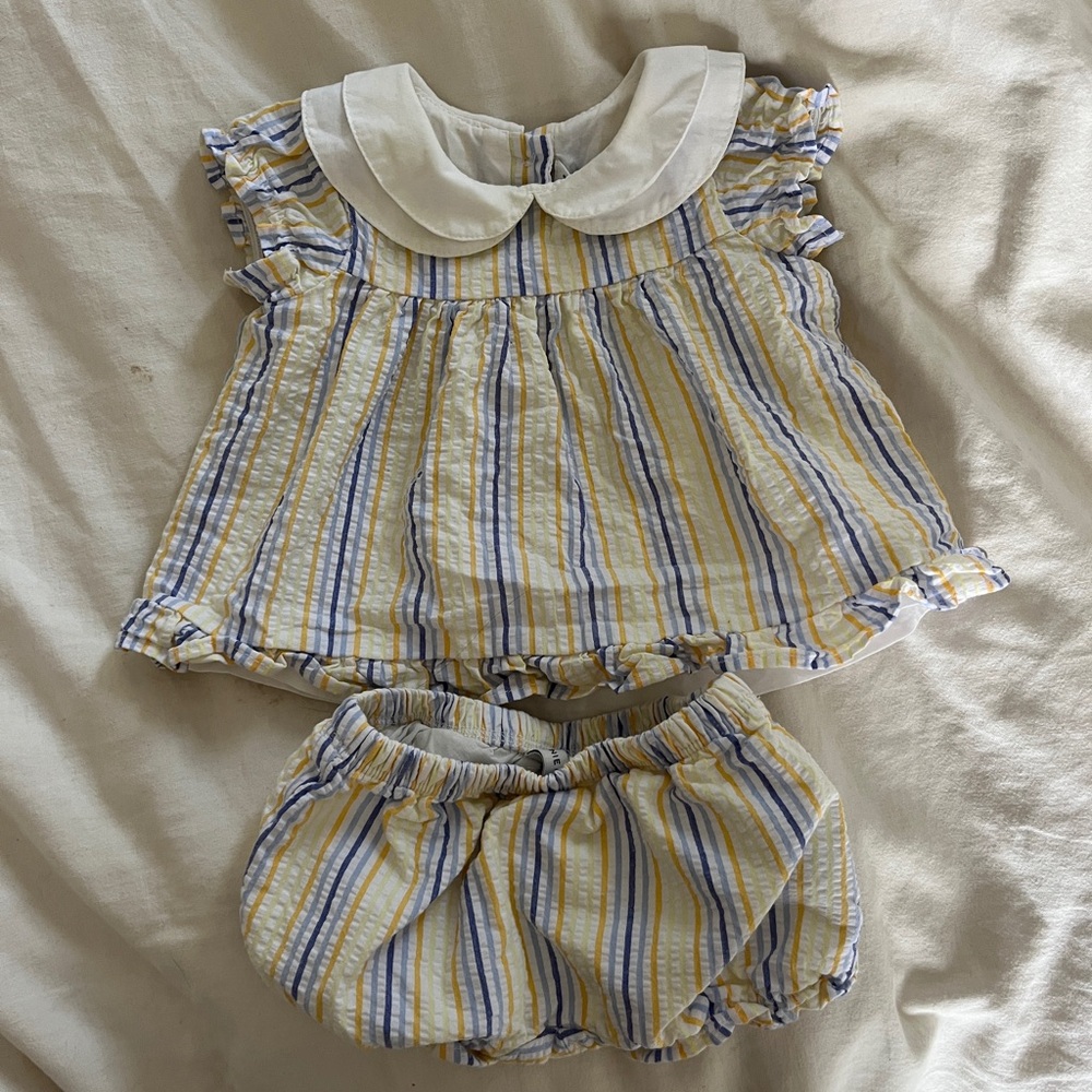 Janie and jack - striped bloomer set - 0-3 months